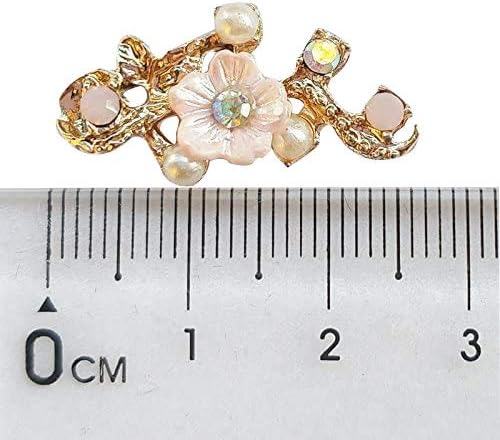 Chenkou Craft Random 20pcs Wholesale Lots Mix Alloy Resin Rhinestone Flowers - Image 4