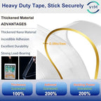 4Rolls Thicker 2mm, Nano Double Sided Mountinging Heavy Duty Tape, 2 Sides - Image 2