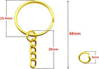50Sets 1 inch Keychain Rings Golden Split Round Key Ring - Image 2
