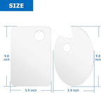 Tamaki 2 Pack Acrylic Paint Palette, Paint Pallet 9.8 x 5.9 Inch | Clear Paint - Image 2