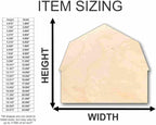 Unfinished Wood Barn Farm Shape Craft up to 46" DIY 42" / 1" - Image 3