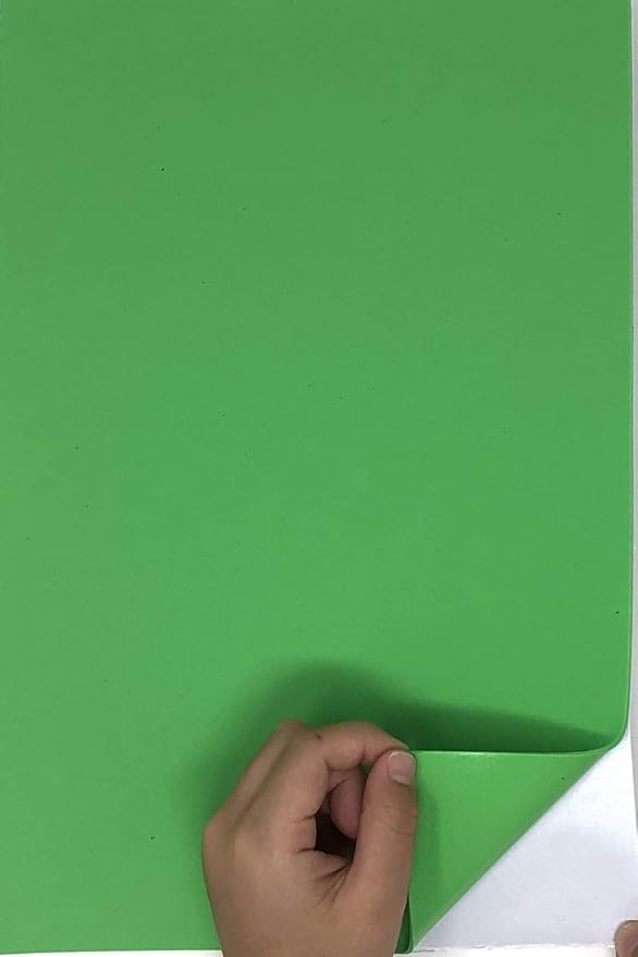 Allgala 20 Pack Self-Adhesive EVA Foam Paper 8x12 Inch Sheets-Green-CF85405 by Allgala