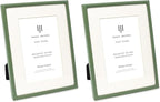 Isaac Jacobs 6x8 Green Metal Rope Border Picture Frame, Horizontal & Vertical by IsaacJacobs