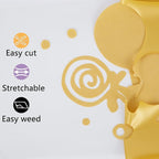 guangyintong Heat Transfer Vinyl Golden HTV Rolls, Matte Surface PU Material - Image 3