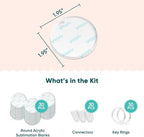 YOPPIX 90 Pcs Sublimation Acrylic Keychain Blank kit, - Image 2