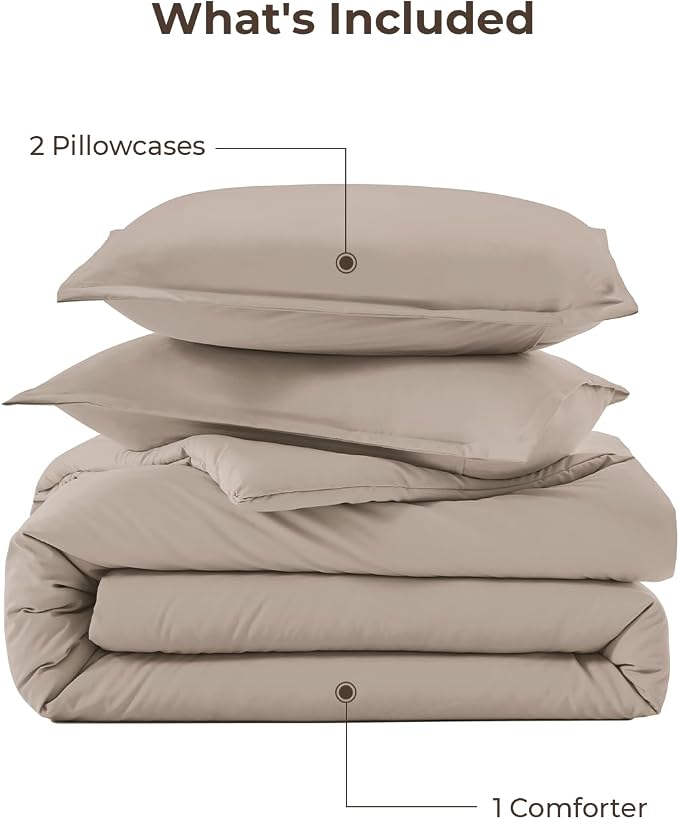 Litanika Light Coffee Comforters Oversized King Size, 3 Pieces Lightweight - Image 7