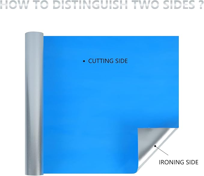 Guangyintong Shiny Silver HTV Roll, 12x12ft PU Stretchy Iron-on Vinyl - Image 6