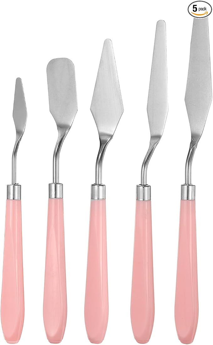 HARFINGTON 5pcs Painting Palette Knife Set Stainless Steel Pointy Flat Art by HARFINGTON