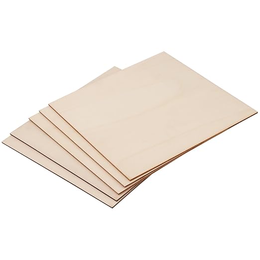 LEXININ 20 Pack 10 x 10 x 1/8 Inch Square Wood Sheets, 3mm Craft Wood Plywood - Image 6