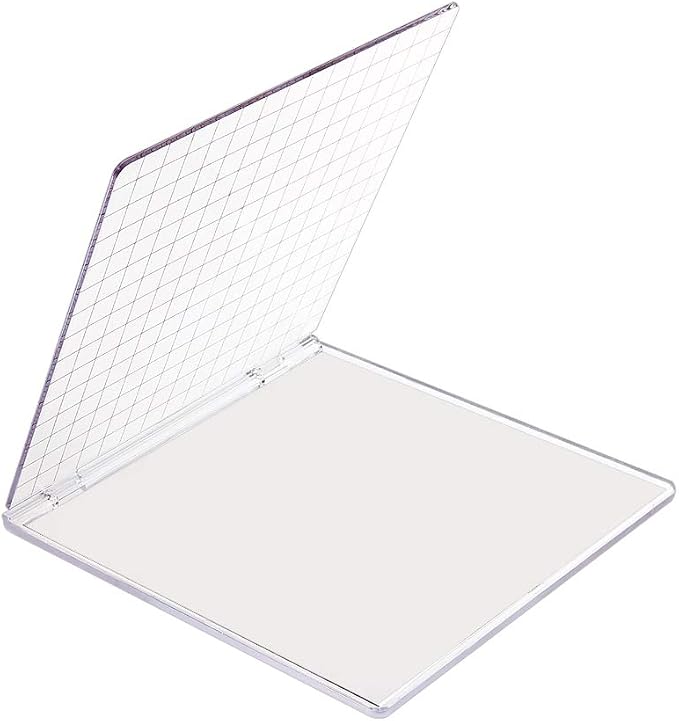 PH PandaHall Acrylic Stamp Block 5.9x6.1" Perfect Positioning Stamping Clear by PHPandaHall