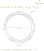 BEADNOVA 10mm Jump Rings Silver Jewelry Jump Rings - Image 3