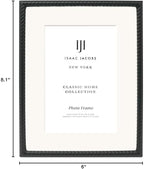 Isaac Jacobs 6x8 Black Metal Rope Border Picture Frame, Horizontal & Vertical - Image 4