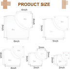 BENECREAT 10Pieces Quilting Acrylic Template Set, 2/3/4/5/6Inch Transparent - Image 2