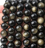Zenkeeper 116 Pcs Gold Sheen Obsidian Beads - Image 8