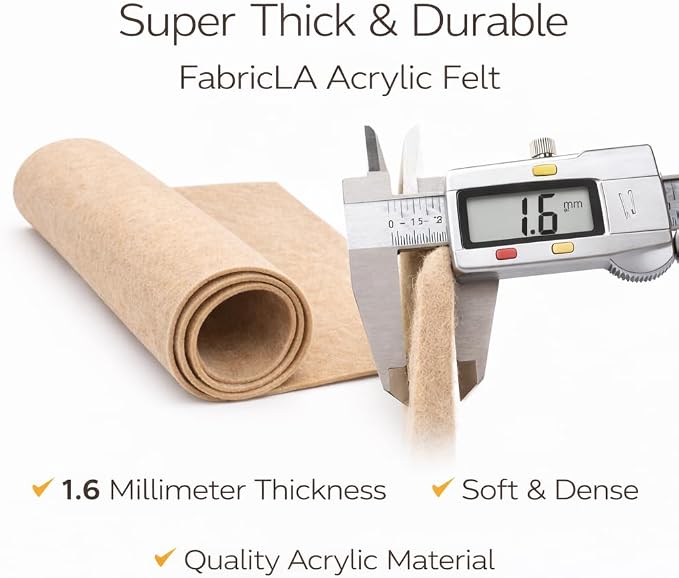 FabricLA Felt Fabric 72" Wide 1.6mm Thick Acrylic Felt by The Yard - Image 3