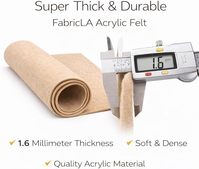 FabricLA Felt Fabric 72" Wide 1.6mm Thick Acrylic Felt by The Yard - Image 3