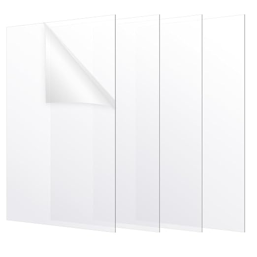 4 Pack 11x17 Clear Plexiglass Sheets by Wtrgas