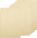 6 Pack 18 x 12 x 1/4 Inch Basswood Sheets Plywood Board, 6mm Unfinished Basswood by HOME