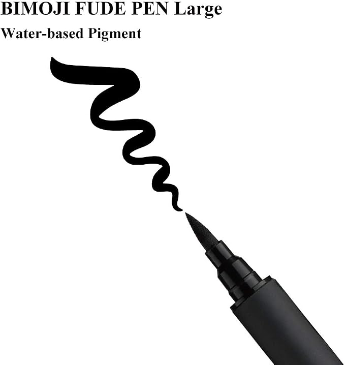 Kuretake Bimoji Fude Pen Large, Soft brush tip, brush tip marking fude brush pen - Image 2