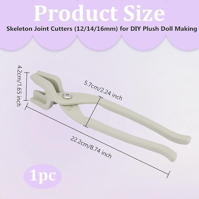 OLYCRAFT Alloy Mounting Pliers Alloy Pliers 12/14/16mm Height Doll Skeleton - Image 2