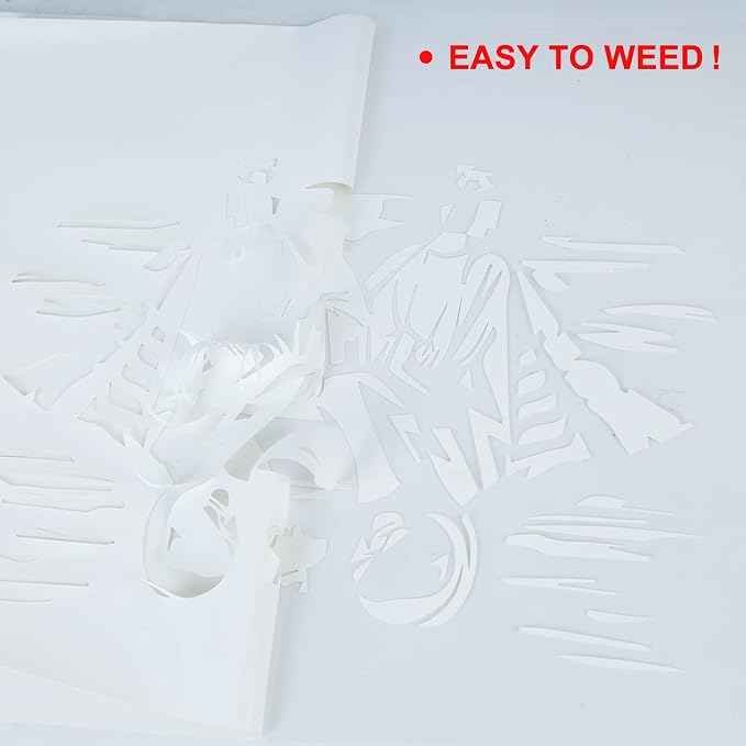 TUMIYA Heat Transfer Vinyl Roll, 12 in x 14 Feet White HTV Vinyl - Image 3