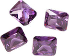 4Pcs Rectangle Shape Cut Sri-Lanka Purple Sapphire Rectangle Cut Gemstone 10 x by Opexicos
