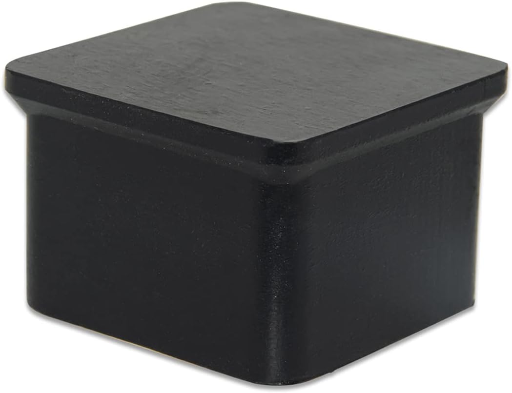 Flyshop Durable Non-Marking Silicone Chair Leg Caps Tips Floor Protectors Square Furniture Table Leg Covers, 20pcs, Black, 50 mm x 50 mm, 2" x 2"