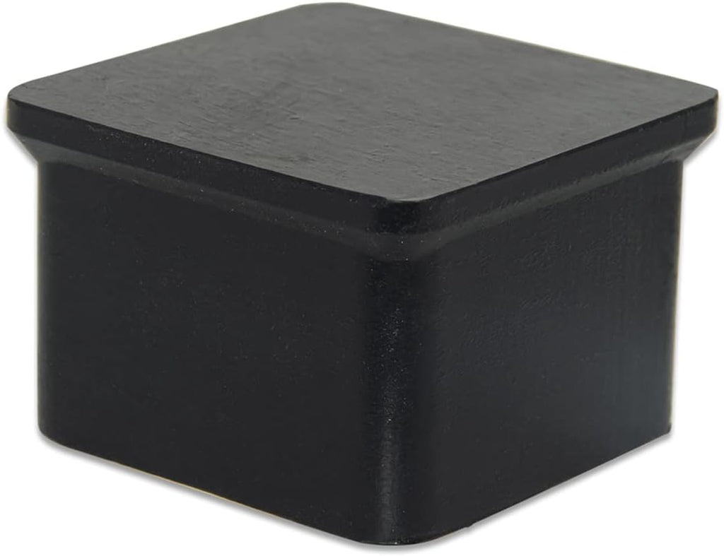 Flyshop Durable Non-Marking Silicone Chair Leg Caps Tips Floor Protectors Square Furniture Table Leg Covers, 20pcs, Black, 40 mm x 40 mm, 1-9/16" x 1-9/16"
