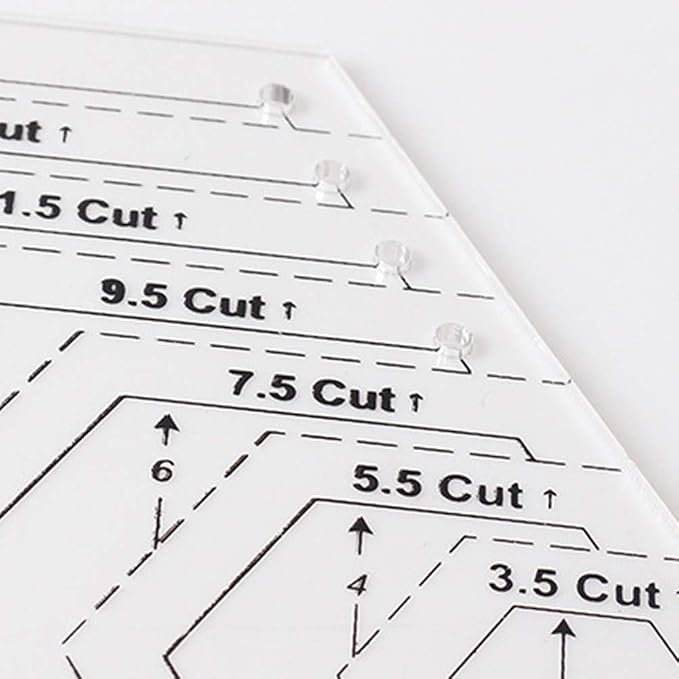 Quilting Ruler Set, 45 Degrees | 60 Degrees Ruler | Sewing Crafts Accessories - Image 9