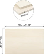 MECCANIXITY 3pcs Basswood Sheets 4 x 12 x 3/16 Inch Unfinished Wood Boards - Image 2