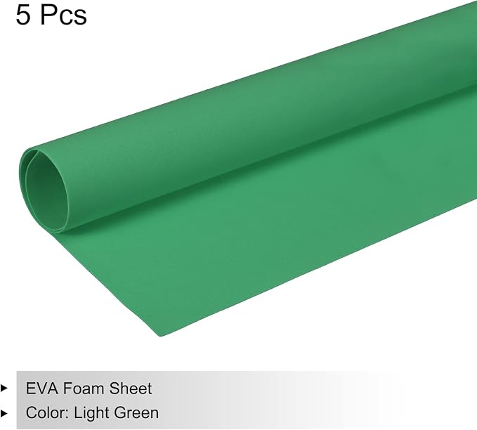 MECCANIXITY EVA Foam Sheets Light Green 19.7 Inch x 17.7 Inch 0.8mm Thick - Image 3