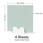 Sage Green Pastel Cast Acrylic Sheets 12x12 1/8" | Dual finish matte & glossy - Image 5