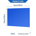 5 Pcs 12 x16 Inch Blue Acrylic Mirror Sheet, 1/8 Inch Thick Opaque Glossy Mirror - Image 4