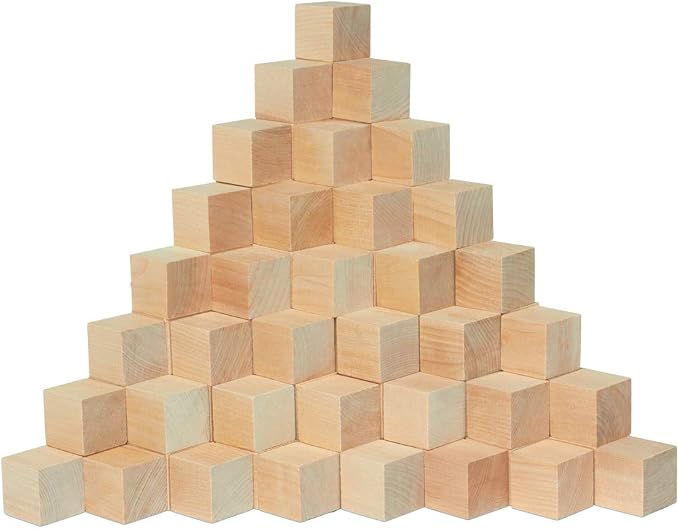 DIY Wood Cubes 1-1/4-inch, Wooden Blocks by Woodpeckers