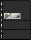 MUDOR 20 Sheets Stamp Pages for Collection Album Binder Book, 4 Pocket | 160 by MUDOR