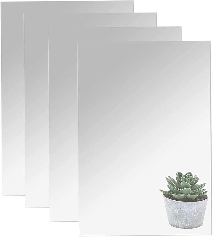 16" x 12" x 4Pcs Acrylic Mirror Sheets, Decorative Wall Mirrors | Flexible Full by DARENYI