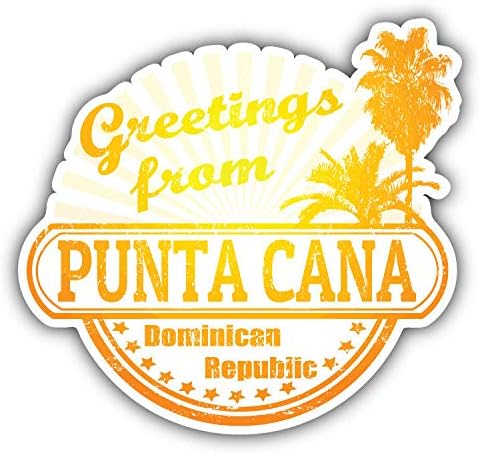 Punta Cana Dominican Republic Greetings Label 2" 18 Pack Sticker - Image 4