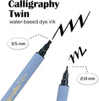 Kuretake ZIG Calligraphy Pens, 2mm. 3.5mm Dual Tip Markers, AP-Certified - Image 5