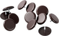 Furniture Glides Sliders-Furnigear PTFE (Teflon) Chair Leg Movers Sliders for Carpet and Hardwood Surface - Move Your Furniture Easily & Safely - Best Floor Protector (1-1/2", Brown-12pack)