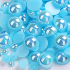 1000PCS Mixed Sizes 3/4/5/6/8/10mm Flatback Half Round Pearls Gems by Unknown