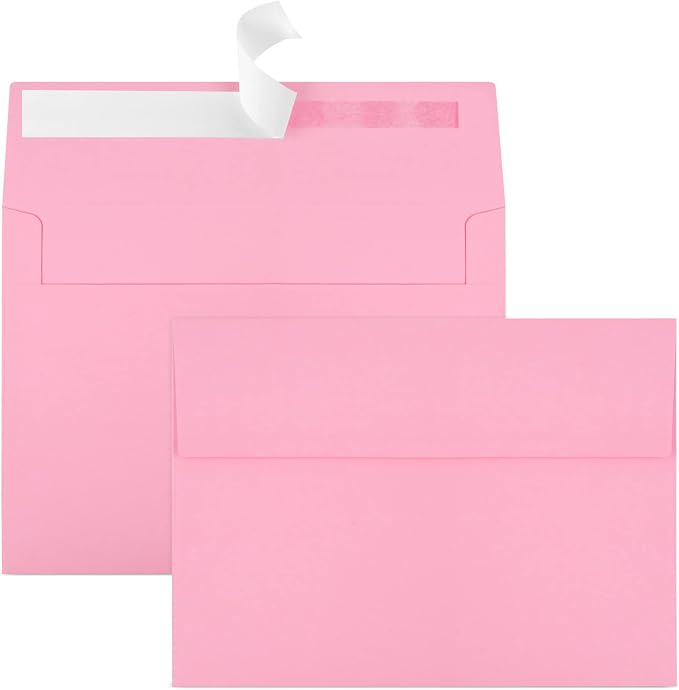 70 Packs of Invitation Envelopes, A2 Envelopes Pink Postcard by Joyberg