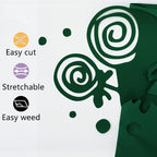 guangyintong Dark Green Heat Transfer Vinyl HTV Rolls - Image 4