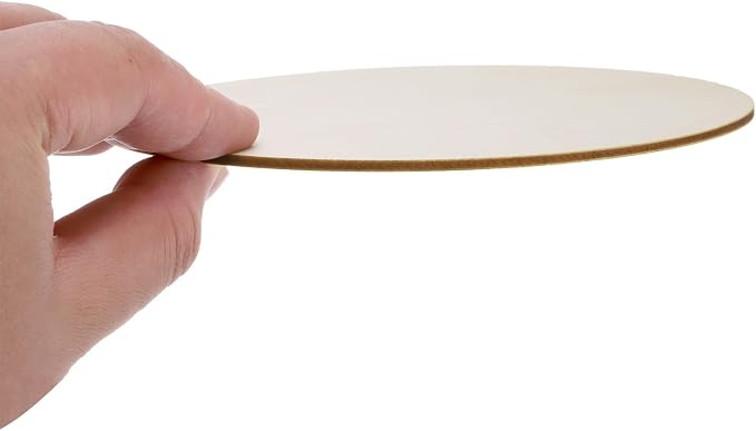 DMiotech Basswood Sheet Round Unfinished Wood Boards 6 Inch x 1/8 Inch Plywood - Image 4