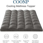 COONP Full XL Mattress Topper, Extra Thick Pillowtop, Cooling Plush Mattress - Image 2