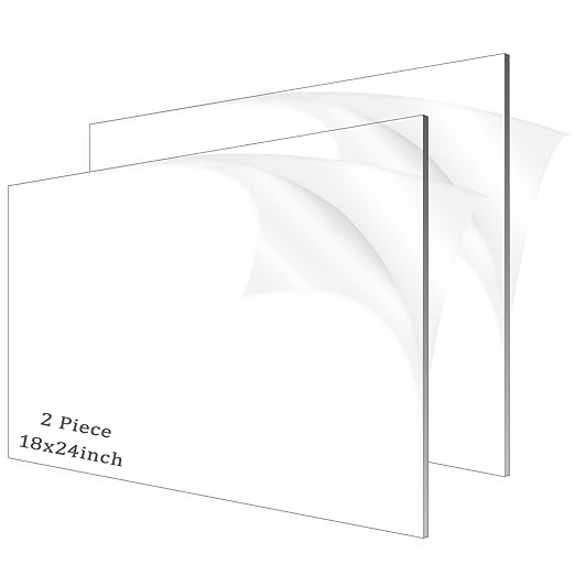 2 Pieces 1/8" Thick Acrylic Sheets, Plexiglass Sheets, Photo Frames by ADTDA