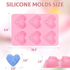 SJ Heart&Bow Shaped Silicone Mold 2 Packs, Soap Molds - Image 4