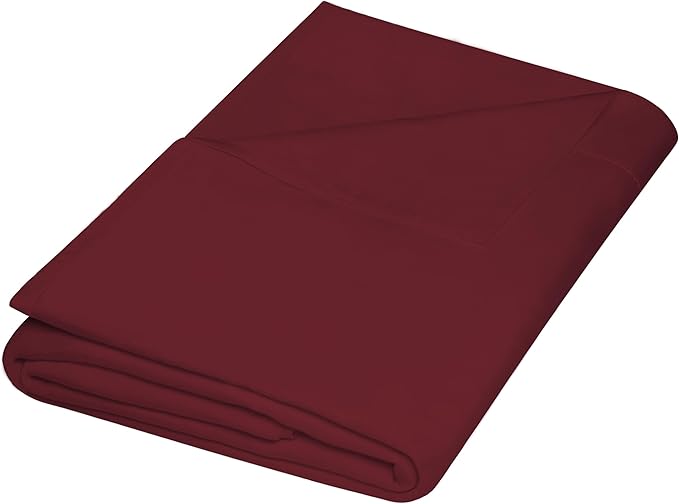ZPECC Full Flat Sheet Only 1 Pack, Durable Burgundy Top Bed Sheets by ZPECC-ABrandThatHasBeenFocusedOnBabyProductsFor18Years