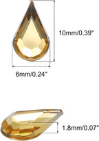 MECCANIXITY 50PCS Flat Back Acrylic Teardrop Gems 6x10mm Artificial Rhinestones - Image 2