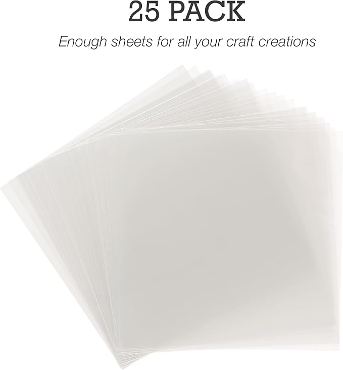 Samsill 25 Pack 12x12 .007 Clear Craft Plastic Sheets Compatible - Image 2
