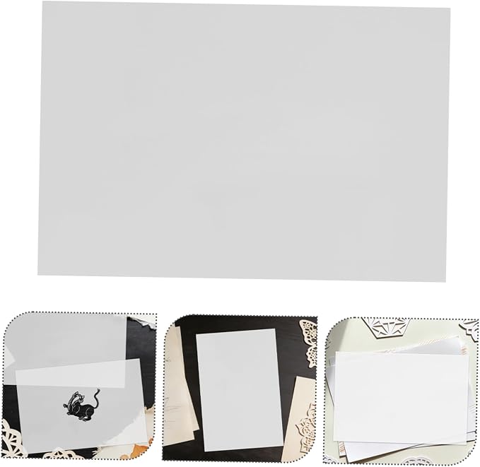 PRETYZOOM 10pcs Milky Translucent Pet Plastic Craft Sheets Blank Stencil - Image 8